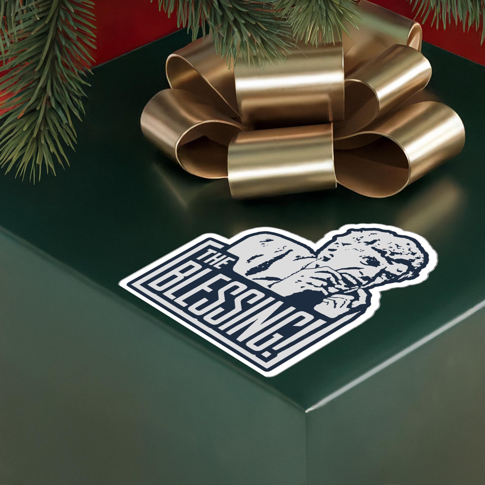 a christmas present with a sticker on it, National Lampoons Decal, Christmas Vacation stickers, Uncle Lewis Stocking Stuffer, Funny You Serious Clark Christmas Vinyl Laptop Stickers