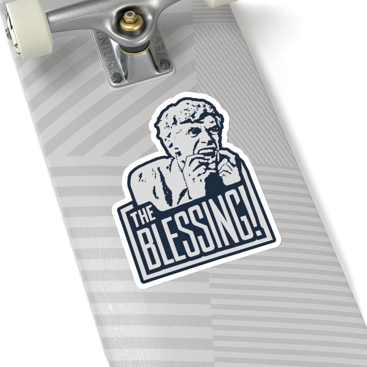 a close up of a skateboard with a sticker on it, National Lampoons Decal, Christmas Vacation stickers, Uncle Lewis Stocking Stuffer, Funny You Serious Clark Christmas Vinyl Laptop Stickers