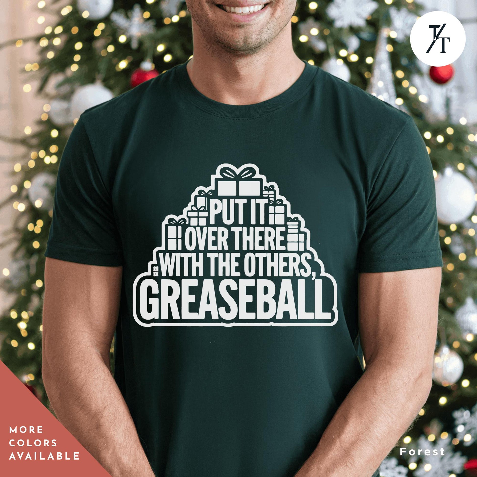 a man wearing a t - shirt that says put it over there with the others, National Lampoon Tee Christmas Vacation Movie Quote Shir, Christmas Movie Tee, You Serious Clark Griswold Family Xmas Shitters Full Shirt