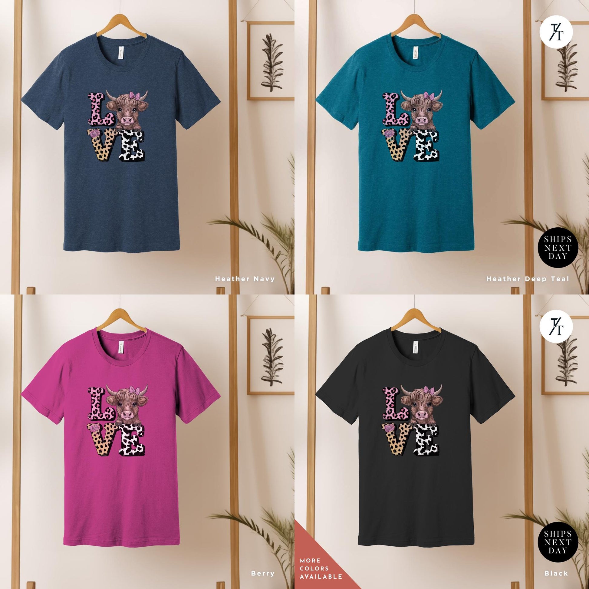 Highland Cow Valentines coquette tshirt, Highland Cow Valentine Shirt Valentine Heart Shirt, Love Valentines Coquette Cows tee