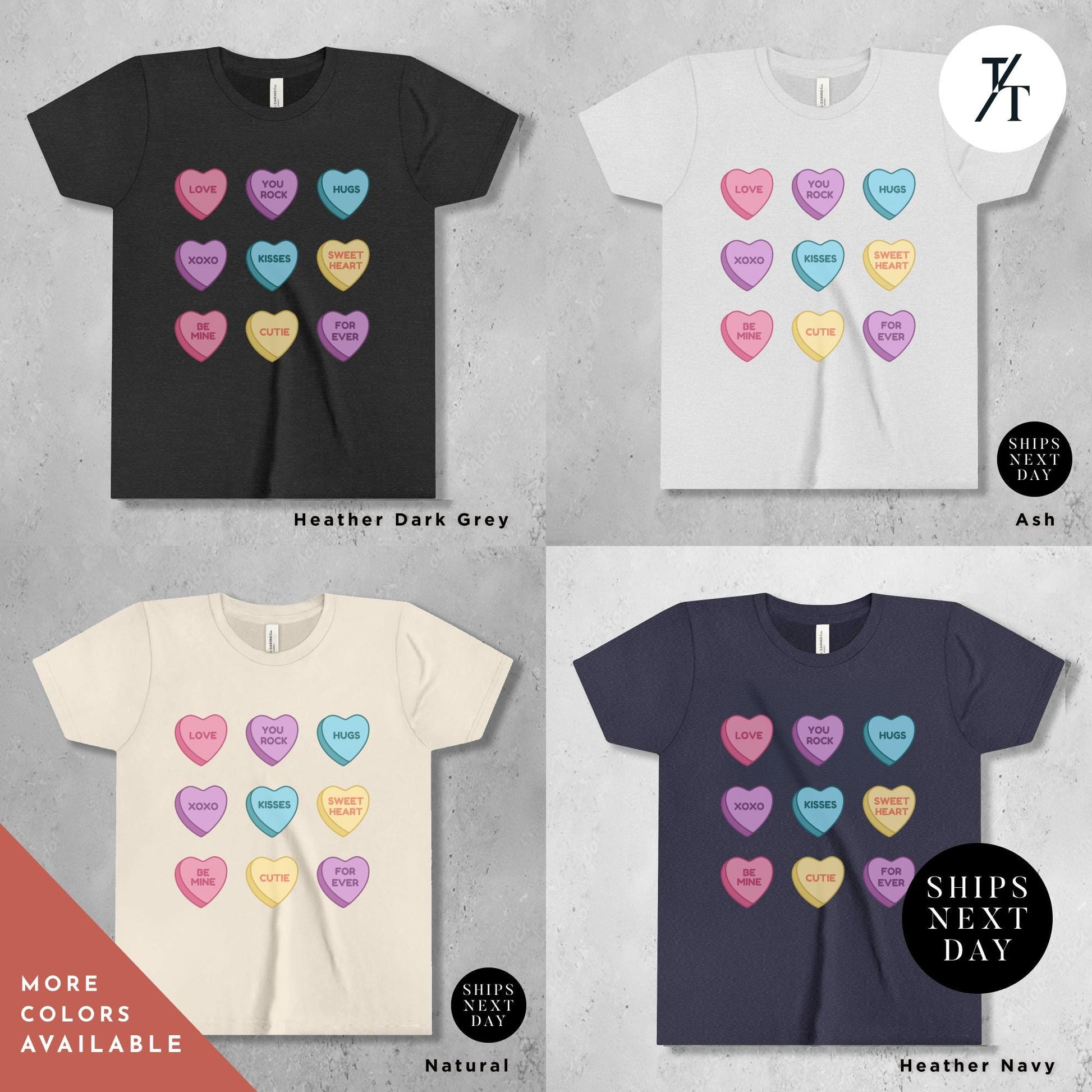 Candy Hearts Valentines day shirt for girls Valentines Day, Girl Valentine Shirt, Valentine Kid Shirts Outfit, Youth Heart Shirts, Kids tee