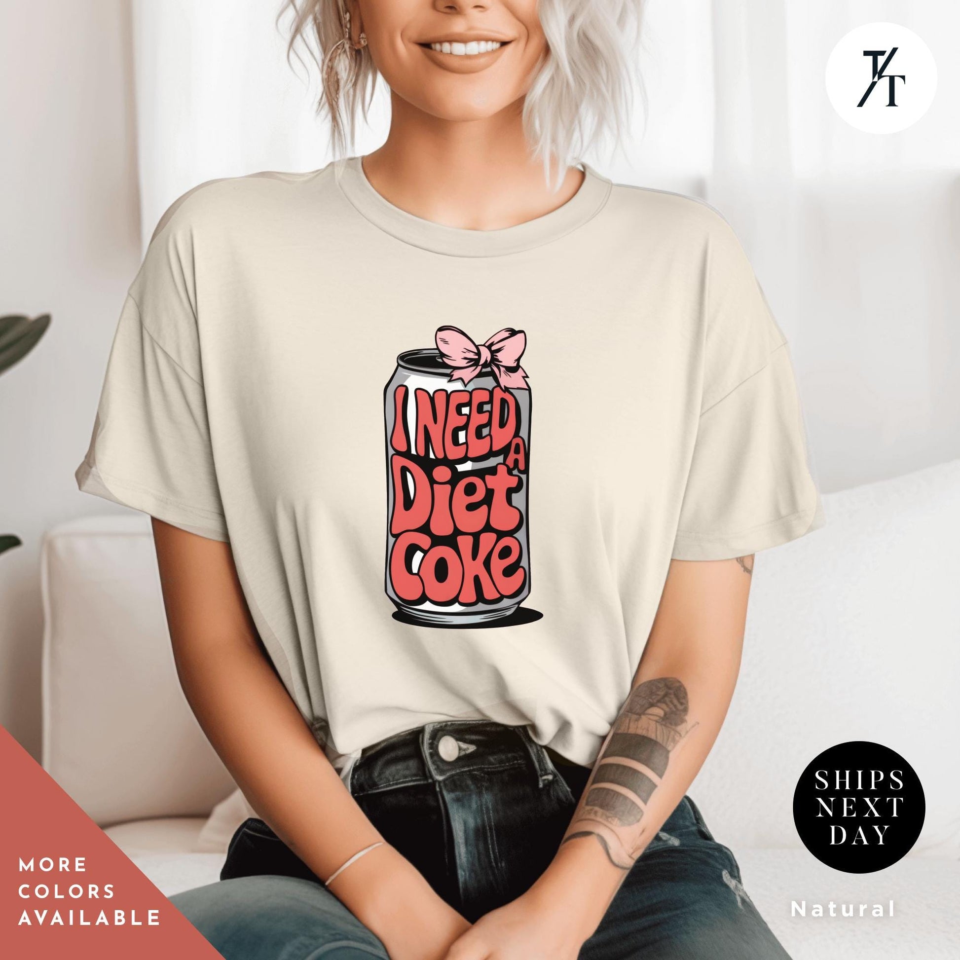 Diet Coke Shirt - Funny Meme Tee - Trendy Gift for Diet Coke Lovers - Unique Soda Can Apparel