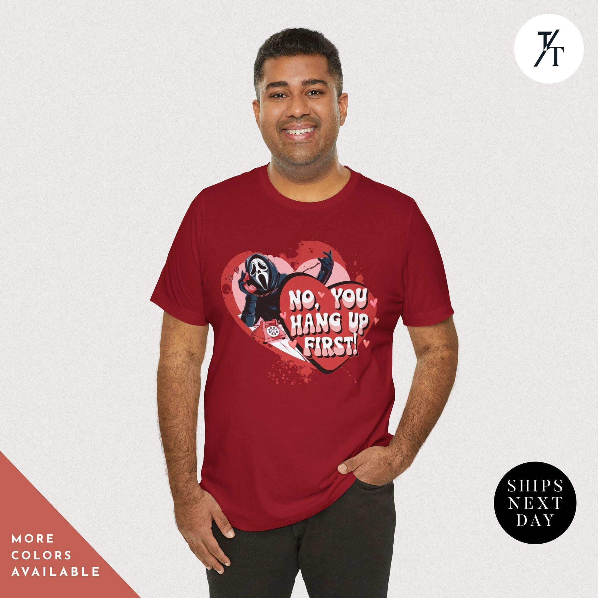 No You Hang Up Valentine Shirt, Valentine Day Shirt, Funny Valentines Tee, Ghostface Scream Shirt, Mom Shirt, Funny Valentines Gift For Her