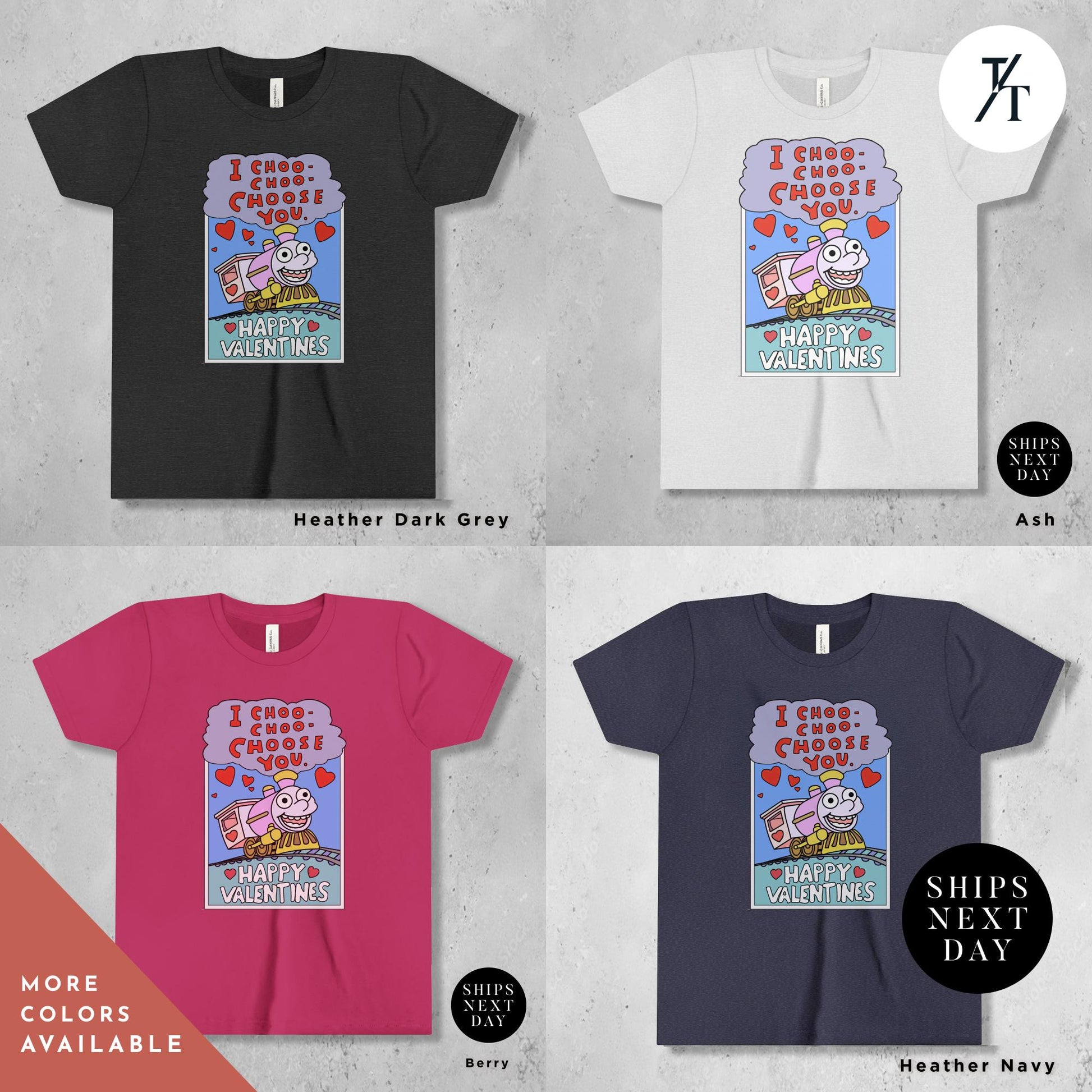 I Choo Choo Choose You The Simpsons Valentine Kid Shirt, Youth Valentines Day tee, Funny Children&#39;s Simpson&#39;s Train Valentines Tee
