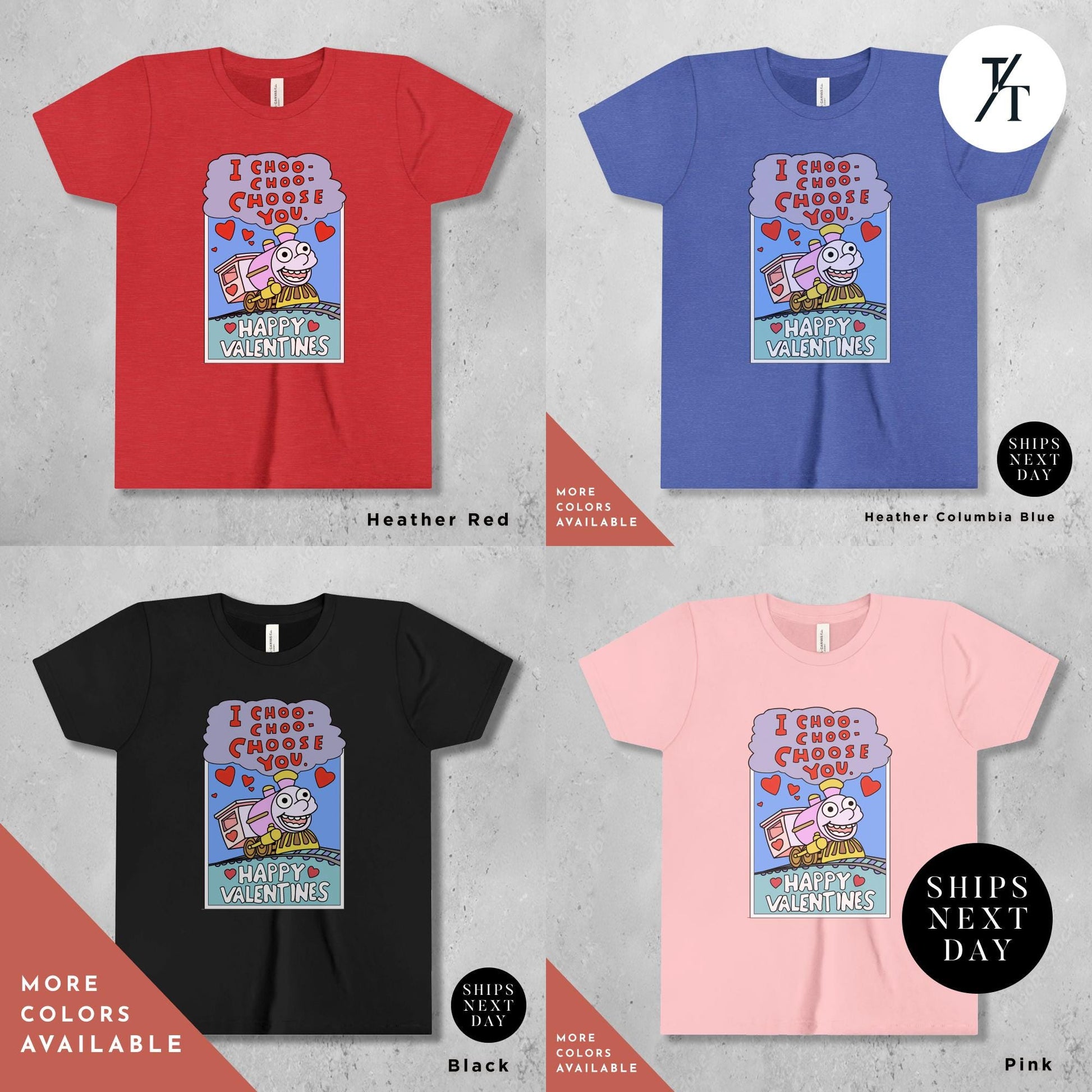 I Choo Choo Choose You The Simpsons Valentine Kid Shirt, Youth Valentines Day tee, Funny Children&#39;s Simpson&#39;s Train Valentines Tee