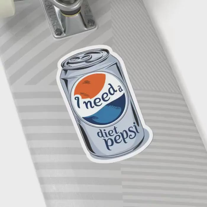 Cute Diet Pepsi Sticker - Waterproof Soda Sticker - Trendy Hydroflask Decal - Perfect Gift for Diet Pepsi Lovers, Decal for water bottle