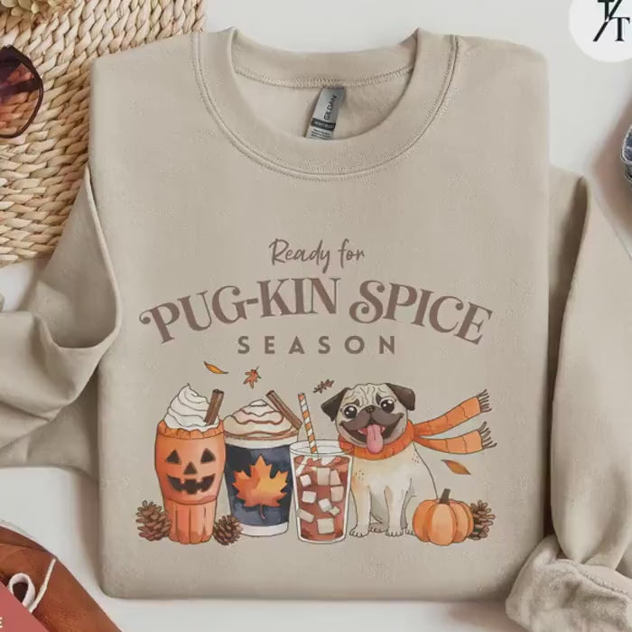 Pug Sweatshirt Pug Thanksgiving shirt, Pugs Lover Shirt, Halloween Sweatshirt, Gift For Her, Thanksgiving Gift For Mom,  Dog Lover tShirt