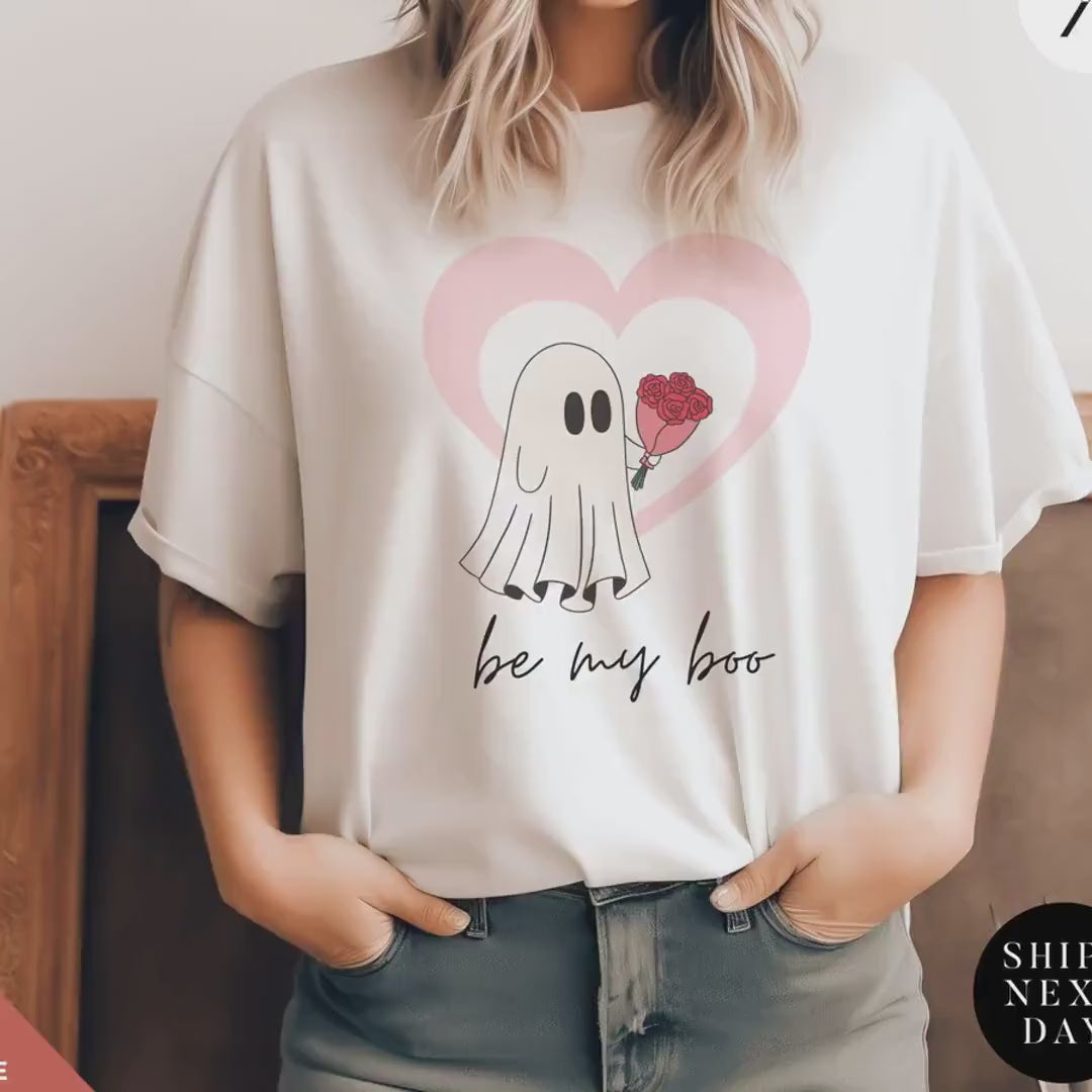 Be My Boo Ghost Valentines Day Shirt, Boo Valentine Cute Ghost Shirt, Cute Valentine Ghosts Tee, Retro Valentines Ghosts Lover Gift