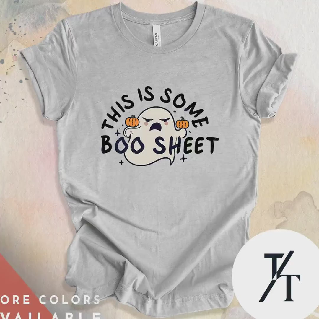 Ghost this is some boo sheet shirt, Funny Halloween Tee, Halloween Gift, Spooky Season Shirt, Ghost Spooky Season Tee