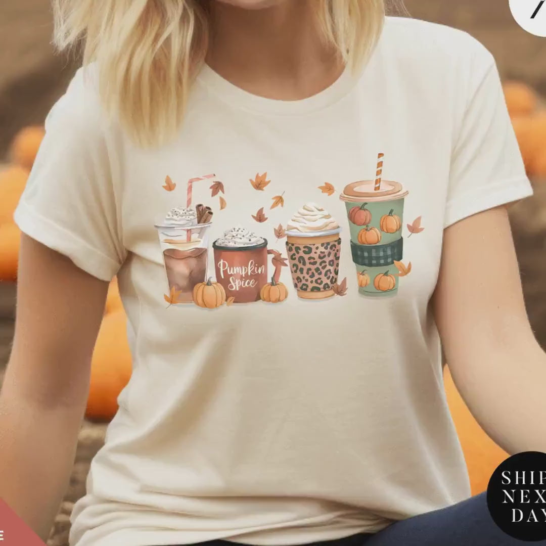 pumpkin spice coffee club shirt Thanksgiving Shirt Fall Coffee Drink Cute Womens Halloween Shirts, Pumpkin Spice tee