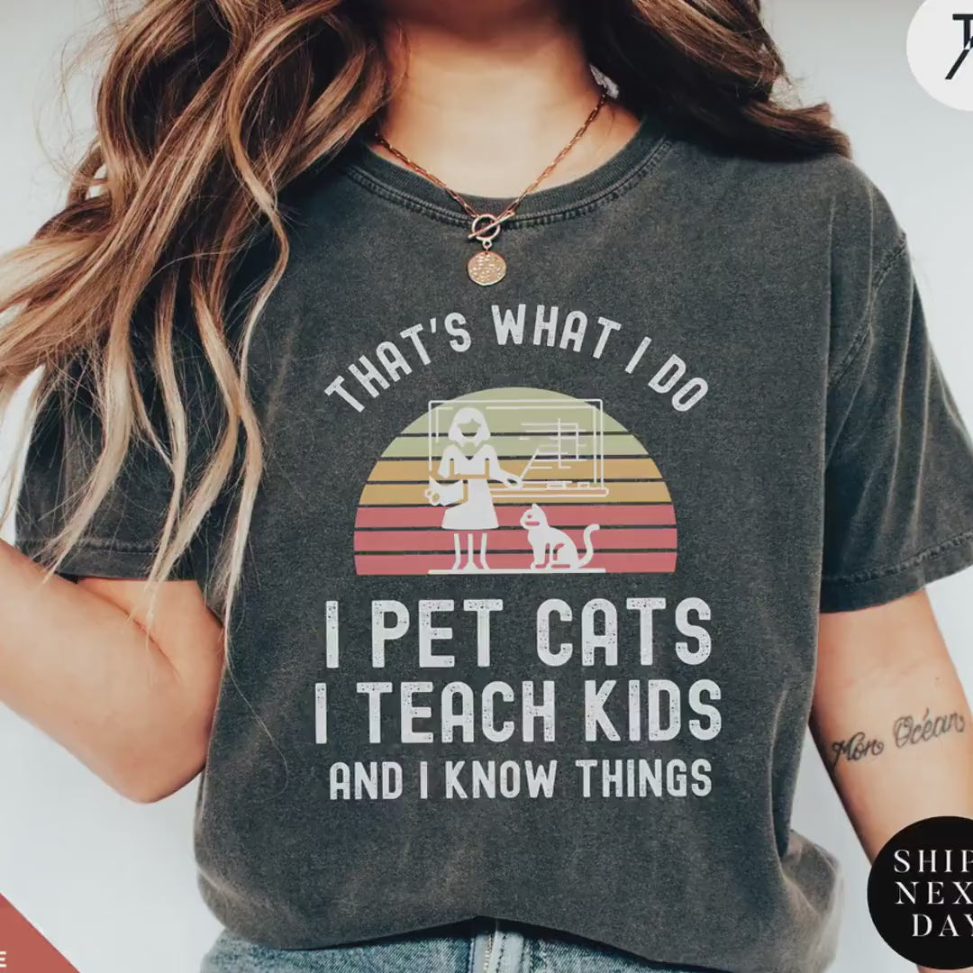 Cat teacher shirt, Cat Lover Teacher shirt, First Day Of School tee, Kindergarten, Back To School tee, Teachers Day Gifts, Gift For CatMom