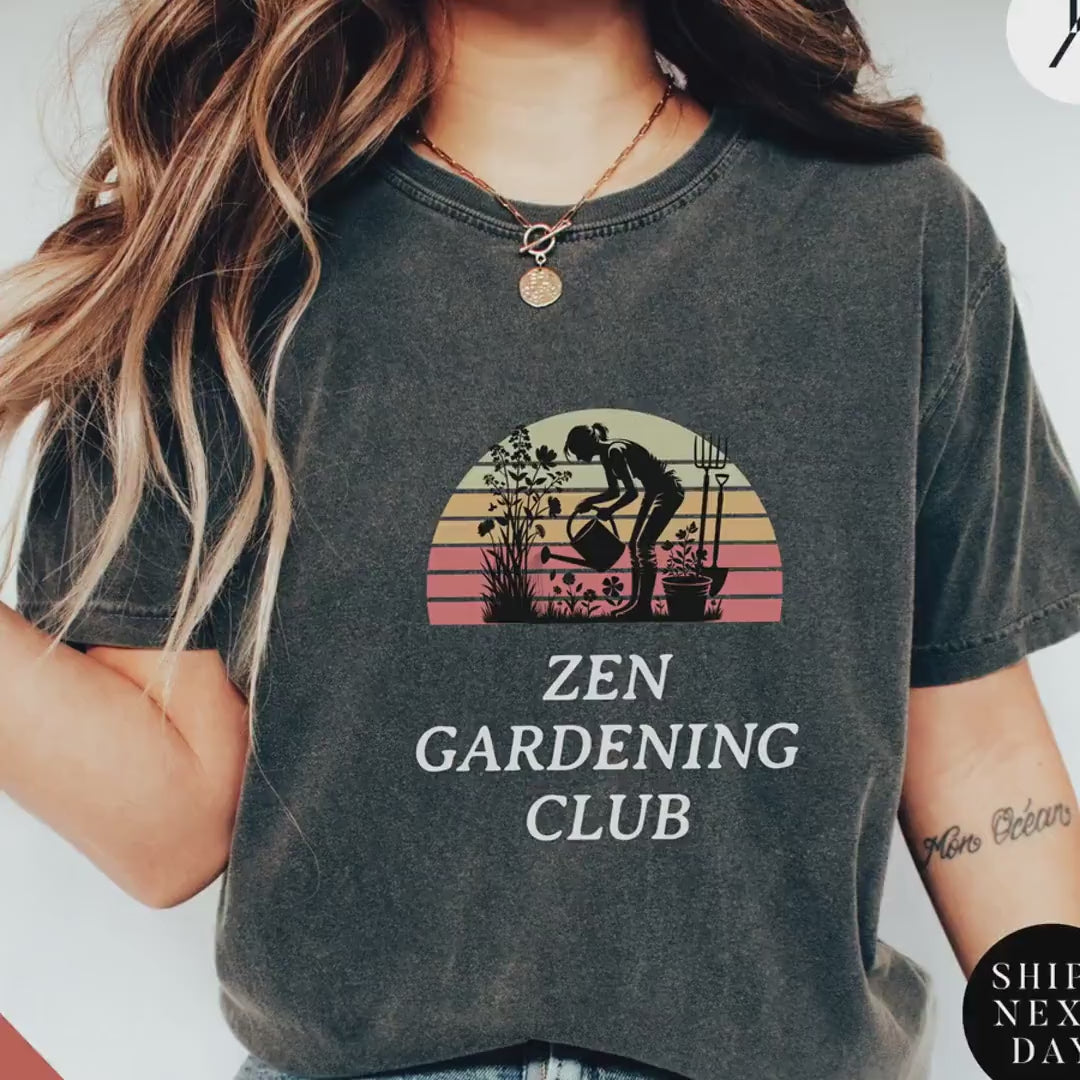 Zen Gardening Club garden shirt, gardening shirt bestseller, Gardener Dad, Gift For Mom, Plant Lady, Garden Lover tShirt, Gardener Gift tee