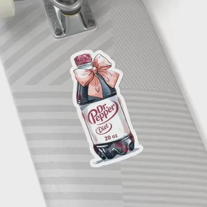 Diet Dr Pepper Sticker, Coquette Pink Bow Diet Dr Pepper Gift,  Laptop Stickers, Water Bottle Sticker, Waterproof Decal Hydroflask Stickers