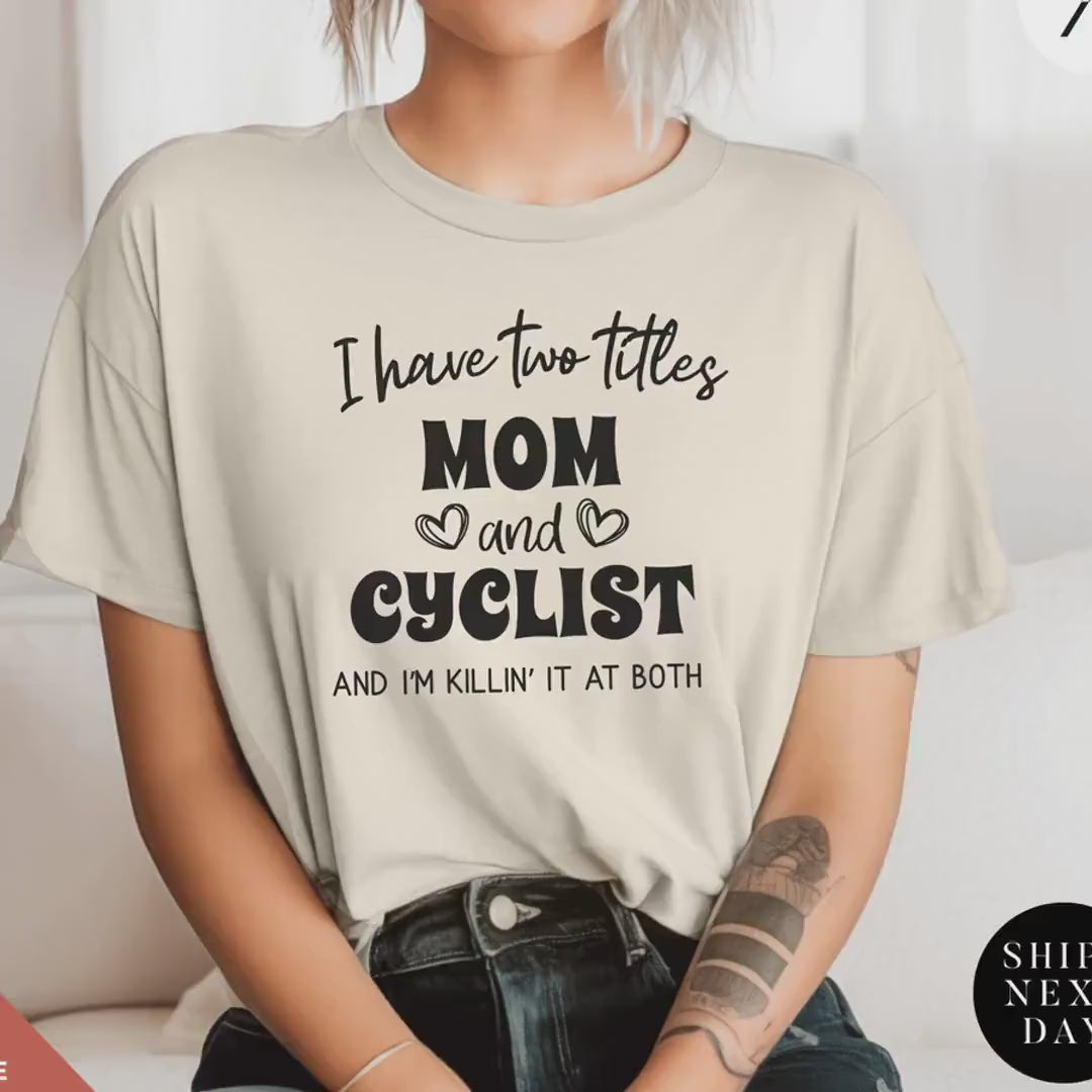cyclist mom shirt, Cycling Gift For Mom, Funny Cycling Shirts, Cyclist T-Shirt, Bicycle Gift, Mother's day present, Retro Bike Rider tee