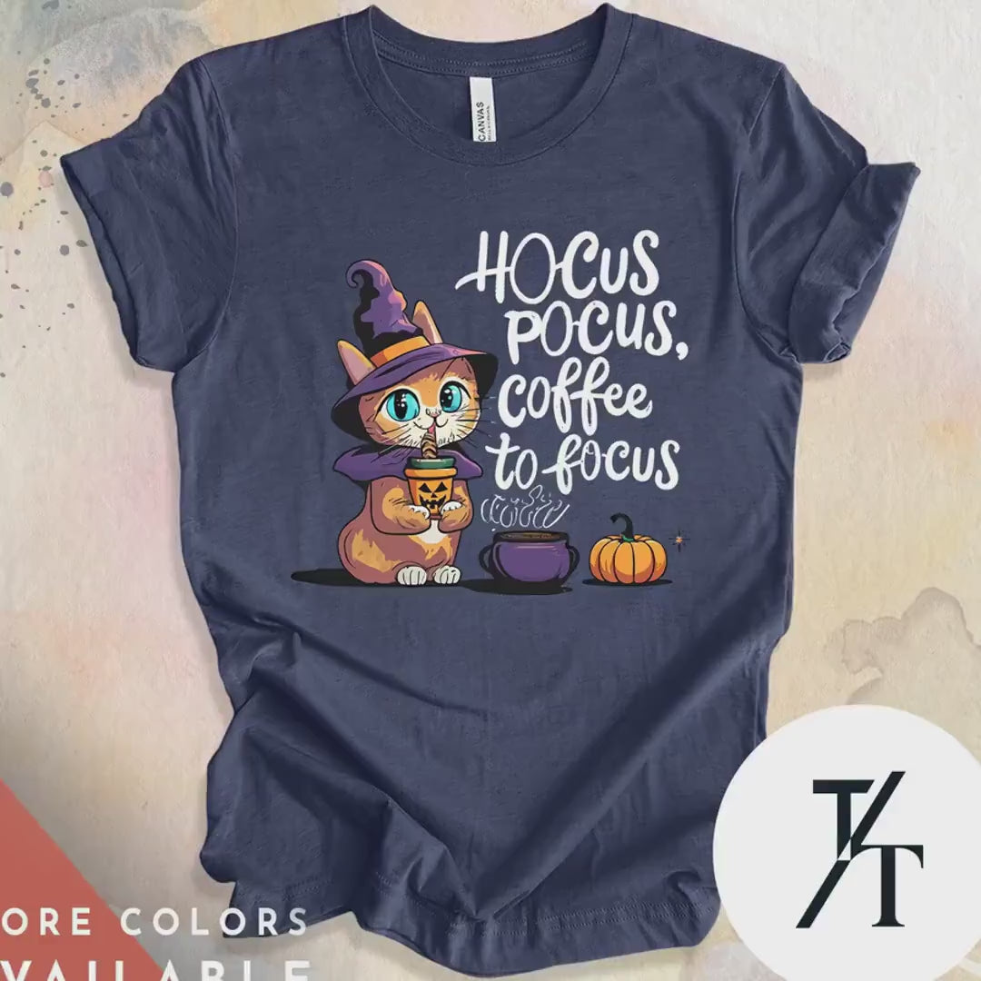 Black Cat Shirts cat coffee halloween shirt Coffee Lover Shirt, Cats Lover Gift, Spooky Season Shirts, Witch Hat Black Cats tee