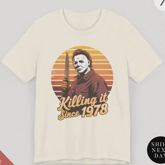 Retro halloween 1978 t-shirt Michael Myers Shirt 1978 Halloween Movie Party Tee, Vintage John Carpenter, Spooky Season Original Scary movie,