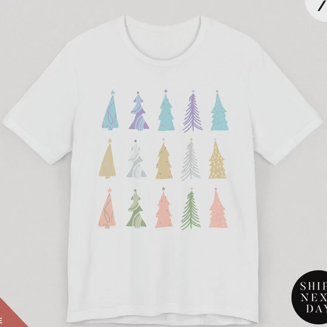 Coquette Christmas Tree Shirt, Pine Tree Watercolor tee, North Pole Christmas Farm Shirt, Xmas Gift, Farm Fresh Xmas, Women Holiday Tee,