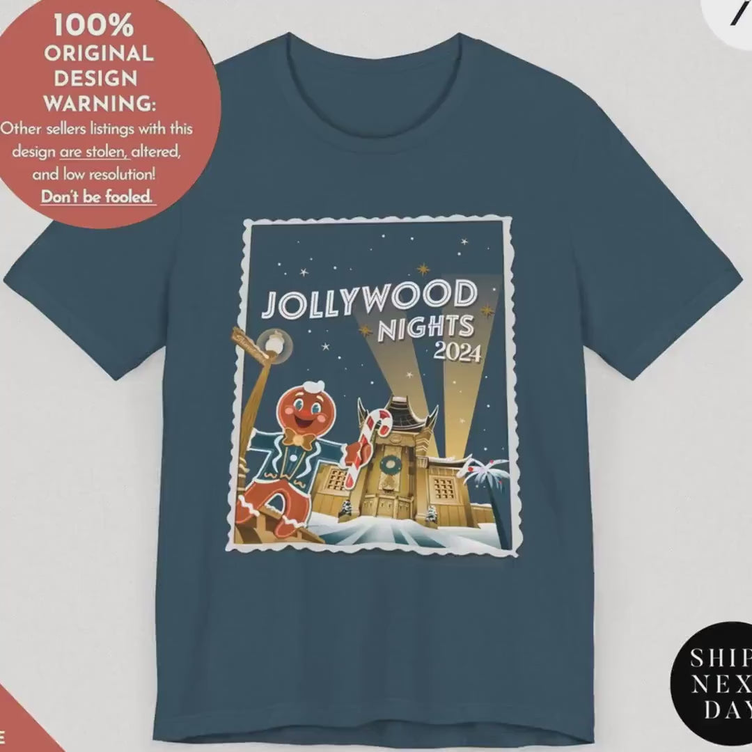 Hollywood nights 2024 christmas shirt hollywood nights shirt for Studios Holiday Matching Family Very Merry Merry Christmas 2024 Disneyworld