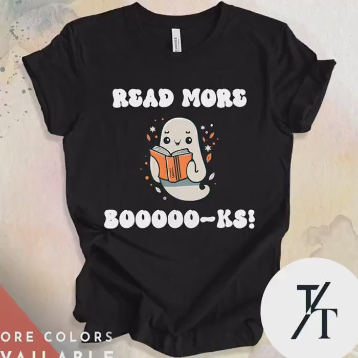 Read more books ghost shirt, Teacher Halloween, Teacher Ghost Shirt, Halloween Party, Book Lover Gift Spooky Season, Spooky Librarian tee